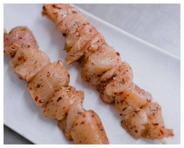 Brochetas de pollo